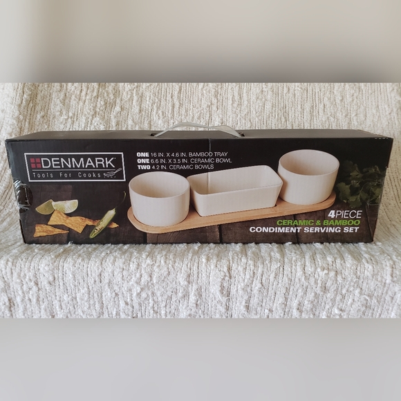 4 PIECE CONDIMENT SERVING SET - Picture 2 of 8